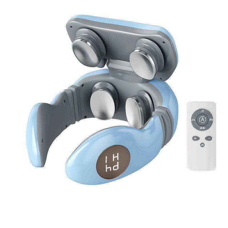 Smart Electric Pulse Back and Neck Massage 4 Heads Pain Relief Tool Health Care Relaxation Cervical Vertebra Physiotherapy - Nuprozone