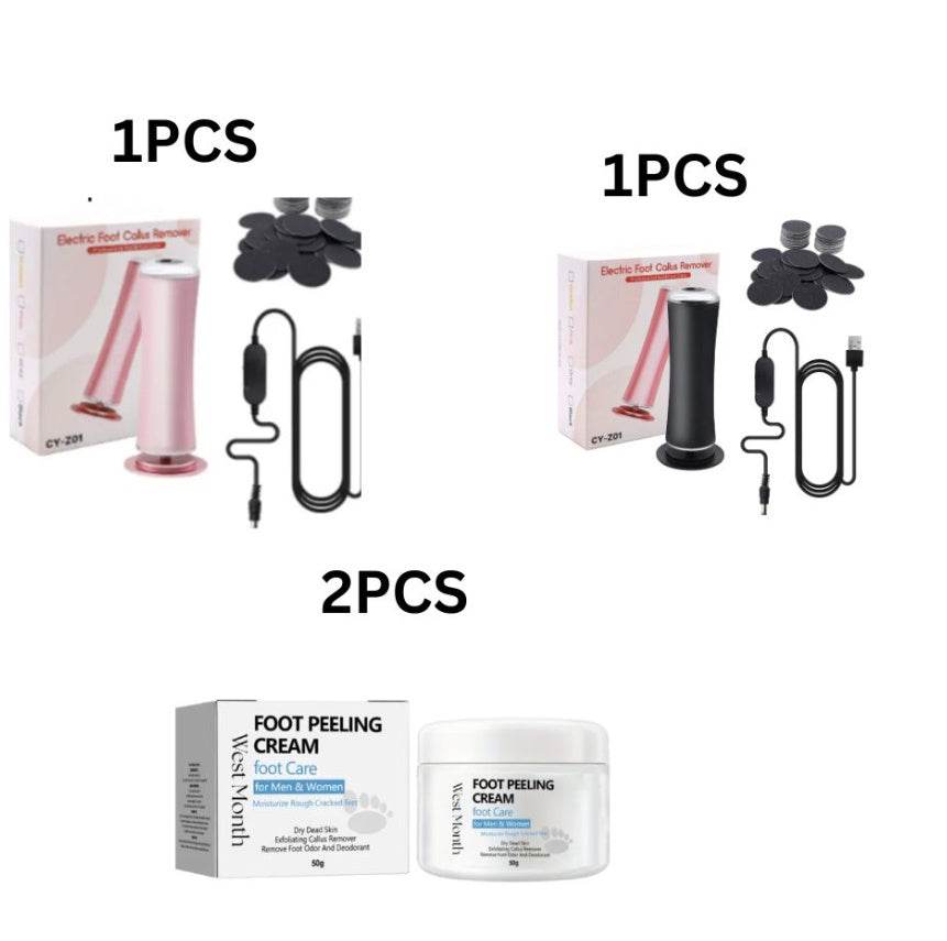 Electric Foot Callus Remover Foot Care File Heels Dead Skin Pedicure Tool Electronic Foot Grinder And Replacement Sandpaper - Nuprozone